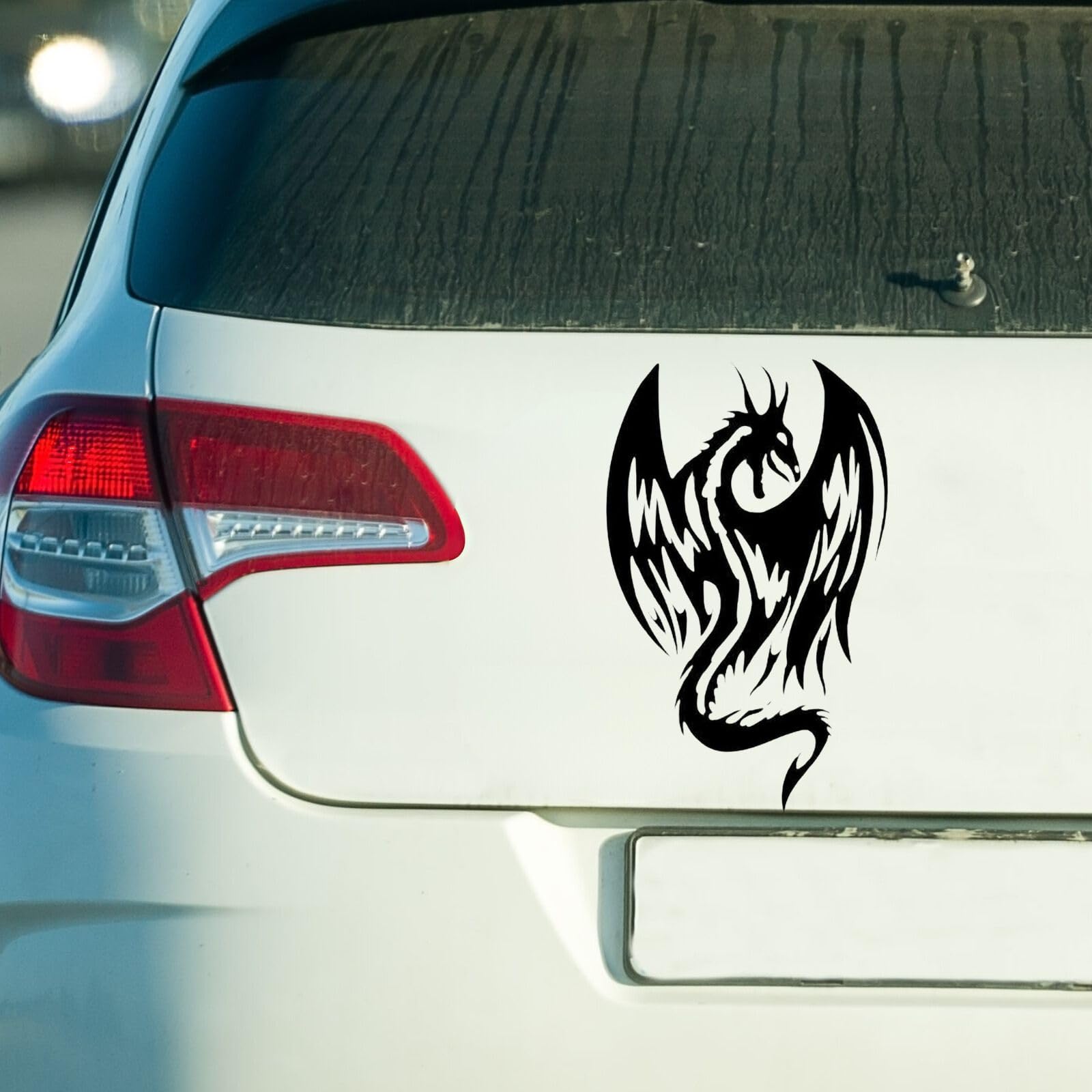 KREEPO Fling Dragon Black Sticker for Car Truck Vans Vinyl Self